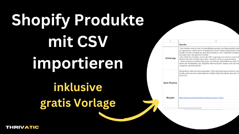 Shopify Produkte mit CSV importieren