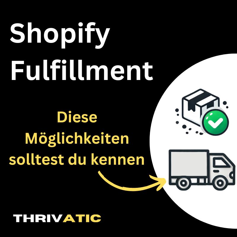 Shopify Fulfillment - ein Beitragsbild mit 2 Icons zum Thema Lagerhaltung, Lieferung und Warenwirtschaft