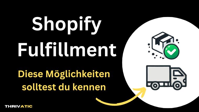 Shopify Fulfillment - ein Beitragsbild mit 2 Icons zum Thema Lagerhaltung, Lieferung und Warenwirtschaft